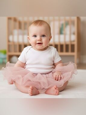 Girls Pink Glitter Tulle Skirt 3 Months